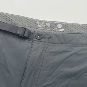 Mountain Hardware Shorts Mens 40 Gray Belted Nylon Hiking Outdoors 11"‎ Stretch